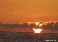 sun sets over Dry Tortuga