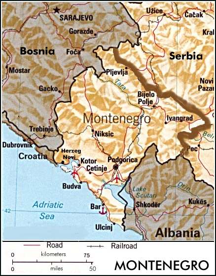 Montenegro Map