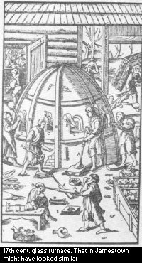 17th C. glass furnace 